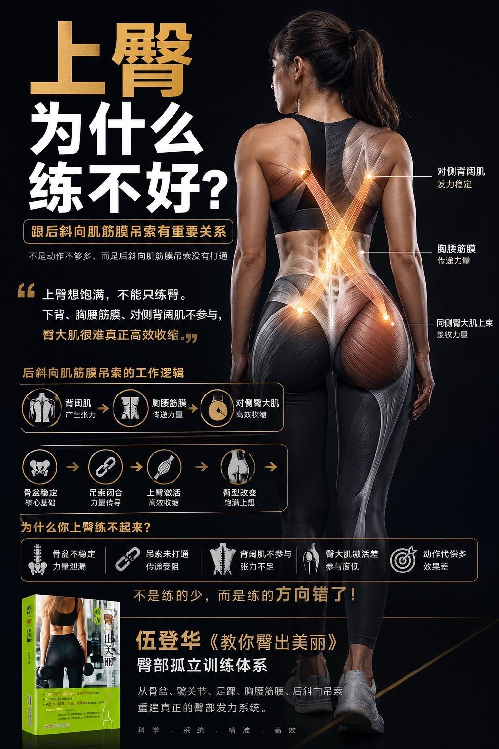 上臀，怎么都起不来？你不是练不出上臀， 是你身体根本不会发力。