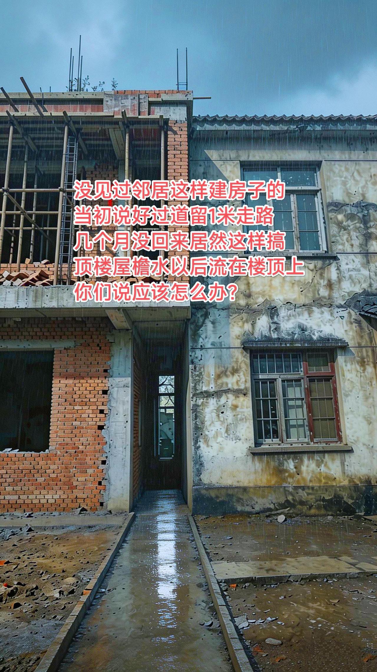 邻居太过分了，建房子把过道都占了