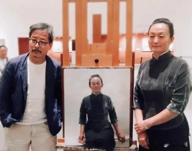 冷军画忻东旺的夫人半身像，4.5小时油画人物演示教学