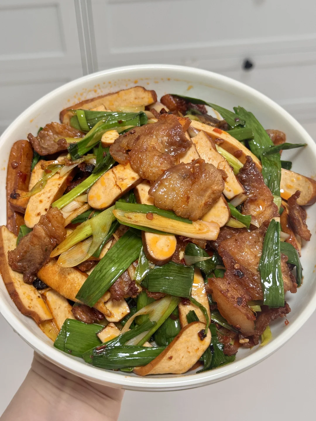 超下饭的家常菜！蒜苗豆干炒肉闭眼冲✅