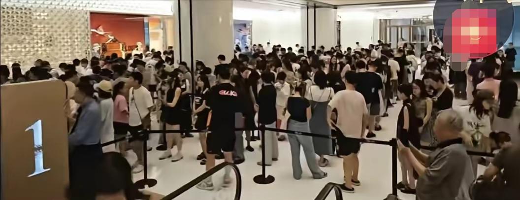 看看LV现场啊，简直是人山人海的，LV就这那么香吗？门店还没开门，就围的水泄不通