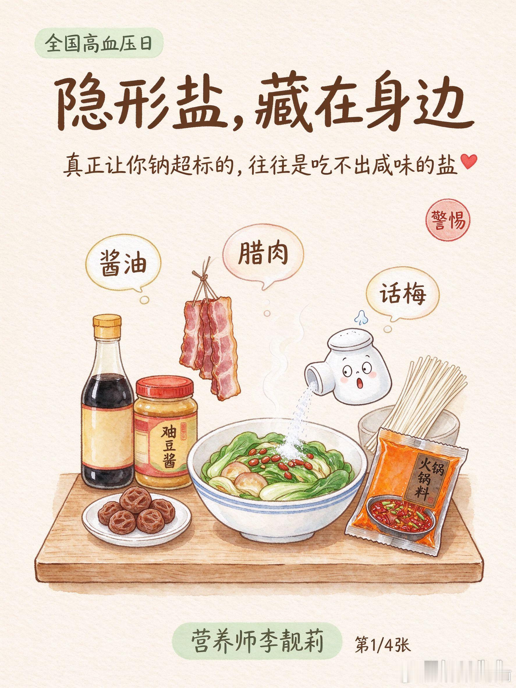 今天是全国高血压日高血压10大误区作为营养师，我把身边的"隐形盐大户"挨个揪出