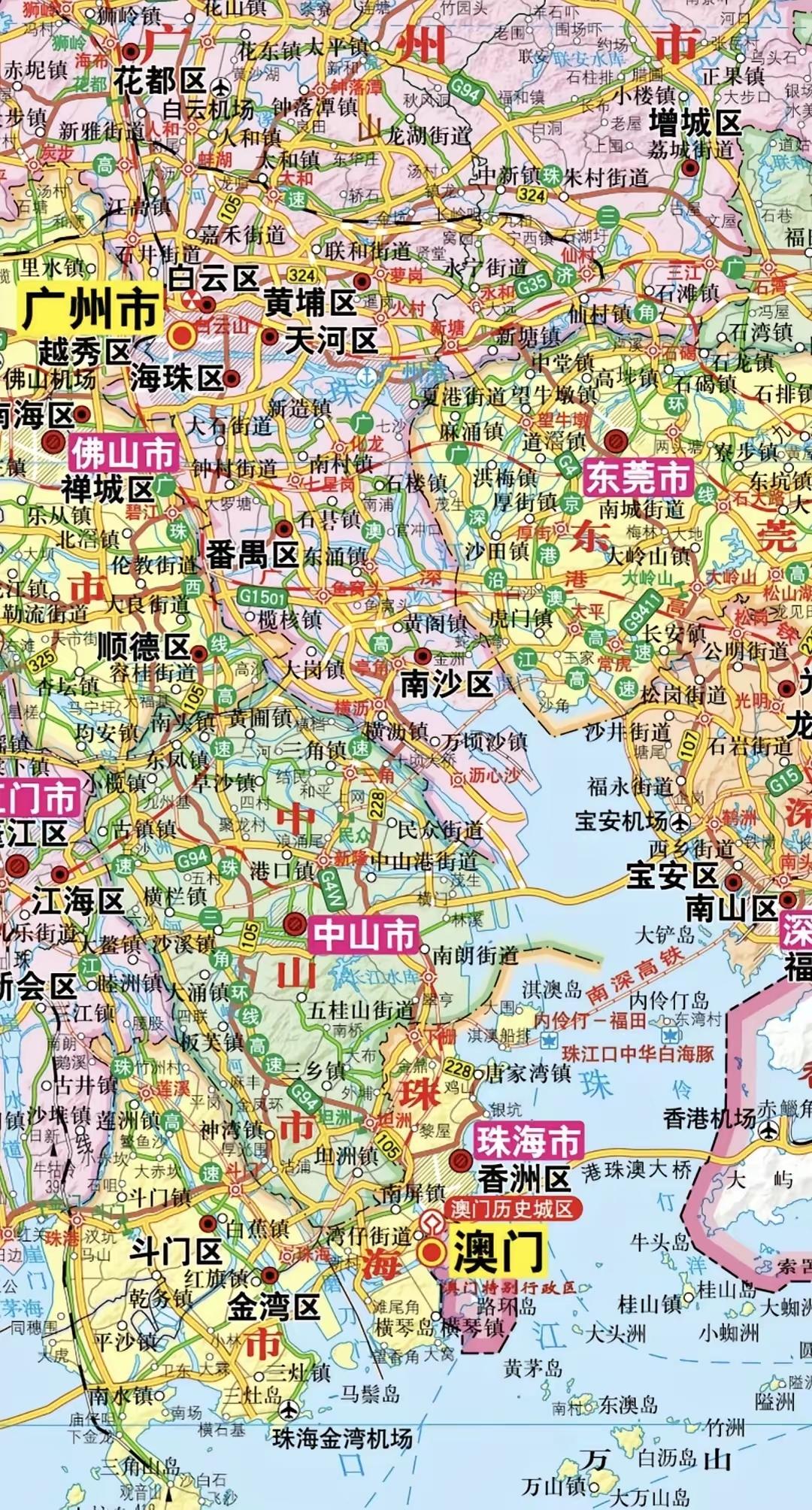 一张珠江口地图看懂：中山的区位有多妙摊开珠江口地图，中山刚好落在粤港澳大湾