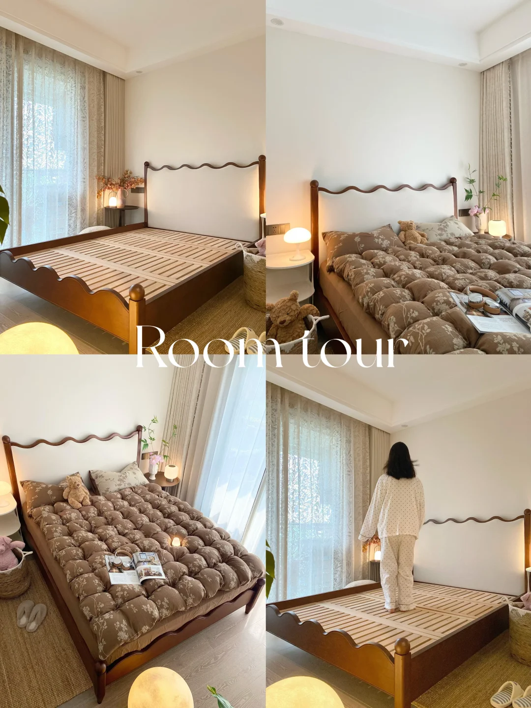 一眼沦陷！9m²小卧室搭配中古床🛏️太好看了