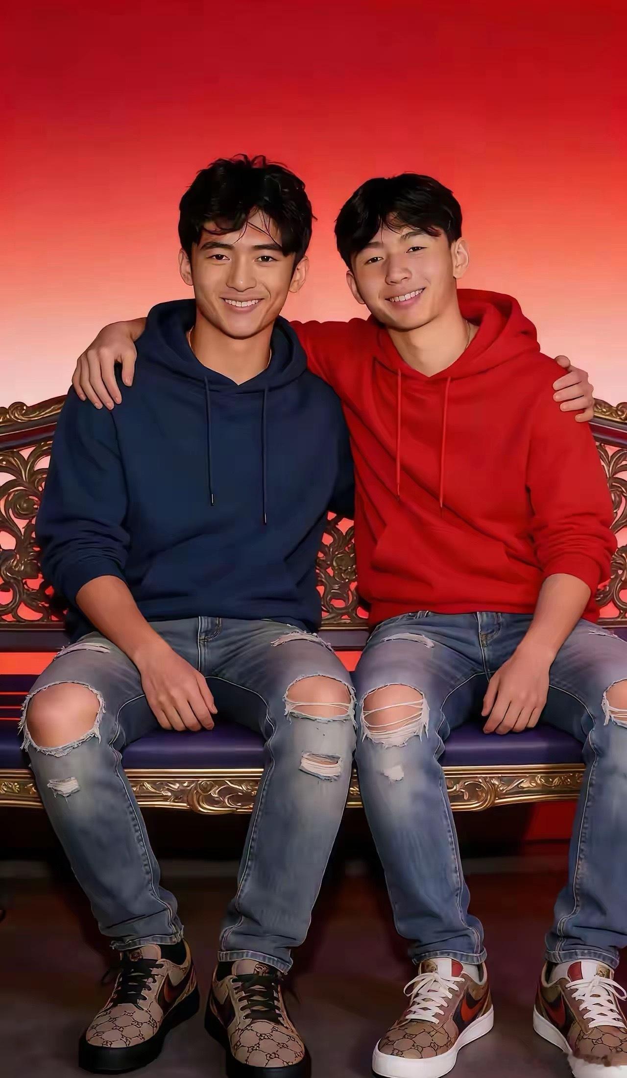 一个像爸爸一个像妈妈！