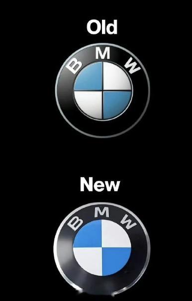 宝马启用新logo远看区分不出来新旧差不多宝马所有车型将启用新logo
