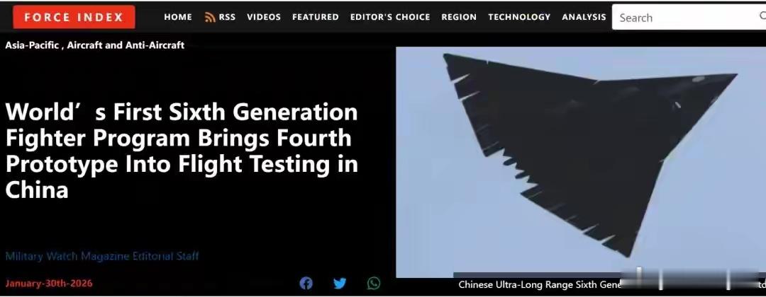 美媒：第四架歼-36原型机试飞，作战半径4000公里，可携带霹雳-17！看到美国