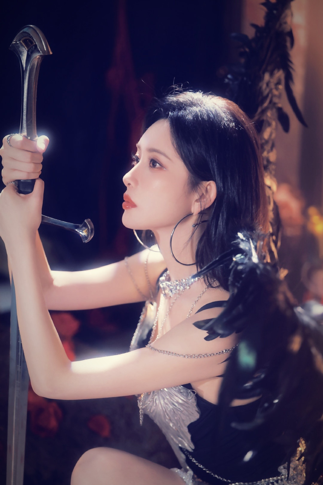 美丽黑天鹅✨🦋🪐孟子义黑天使造型​​​