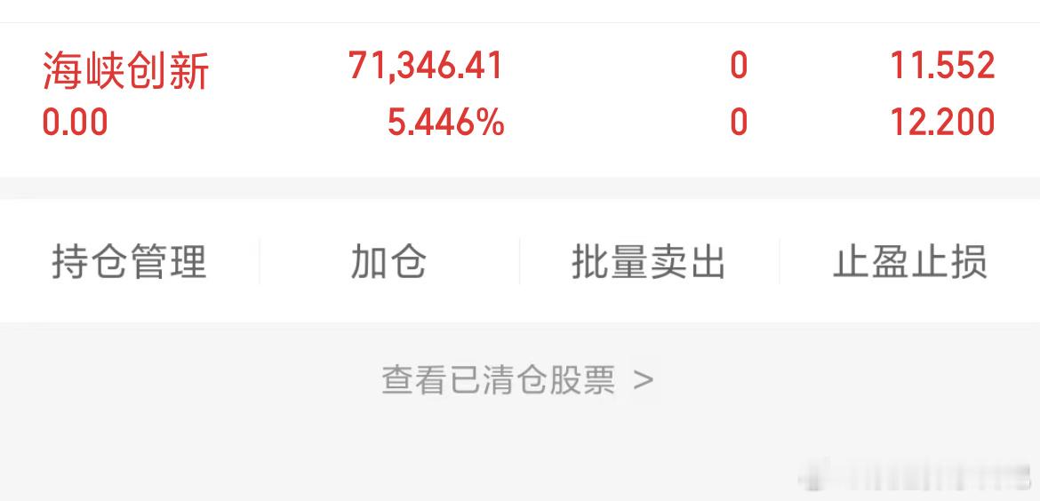 海峡创新早上贪心了！直接飞掉了，落袋为安了，重新布局[加油][加油]​​​