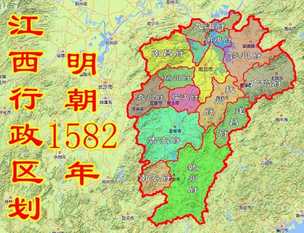 如果江西的地市区划按照明朝的区划来调整会不会更好？可以看出不管什么时候，赣州都是