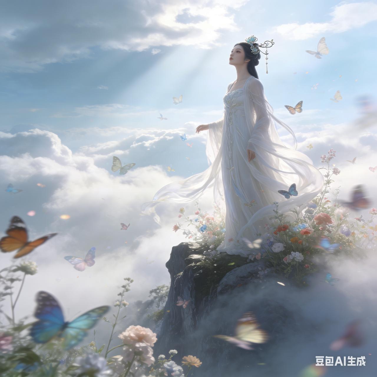 唐时，终南山下有一农夫，一日入山砍柴，抬头看见峰顶松荫下，坐着一白袍老叟，须眉如