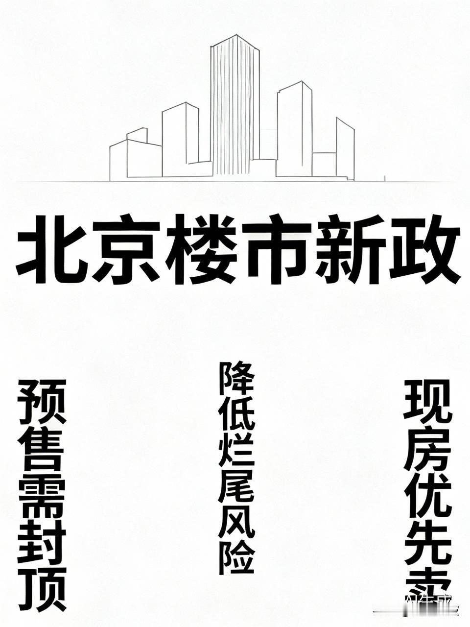 北京楼市大动作！预售要封顶，现房优先卖，买房人终于等来这一天北京买房人，