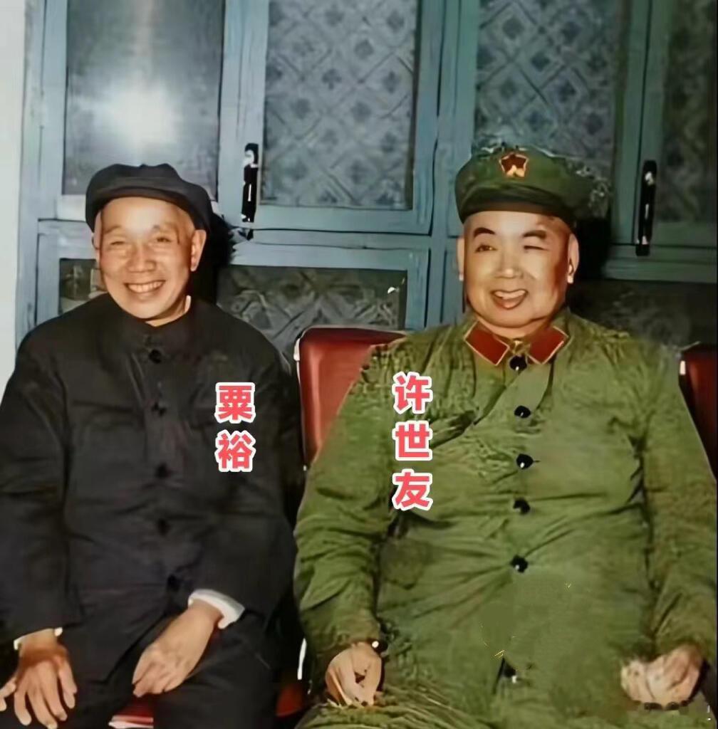 1980年，晚年的粟裕和许世友的珍贵合影，两位昔日华野的老战友当时都已经到了古稀