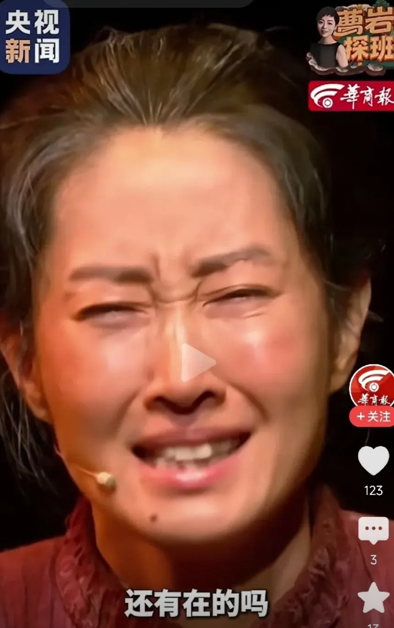 演出结束后，刘敏涛在接受采访的时候，还在哽咽，还在落泪。她说：在那一刻，你就会