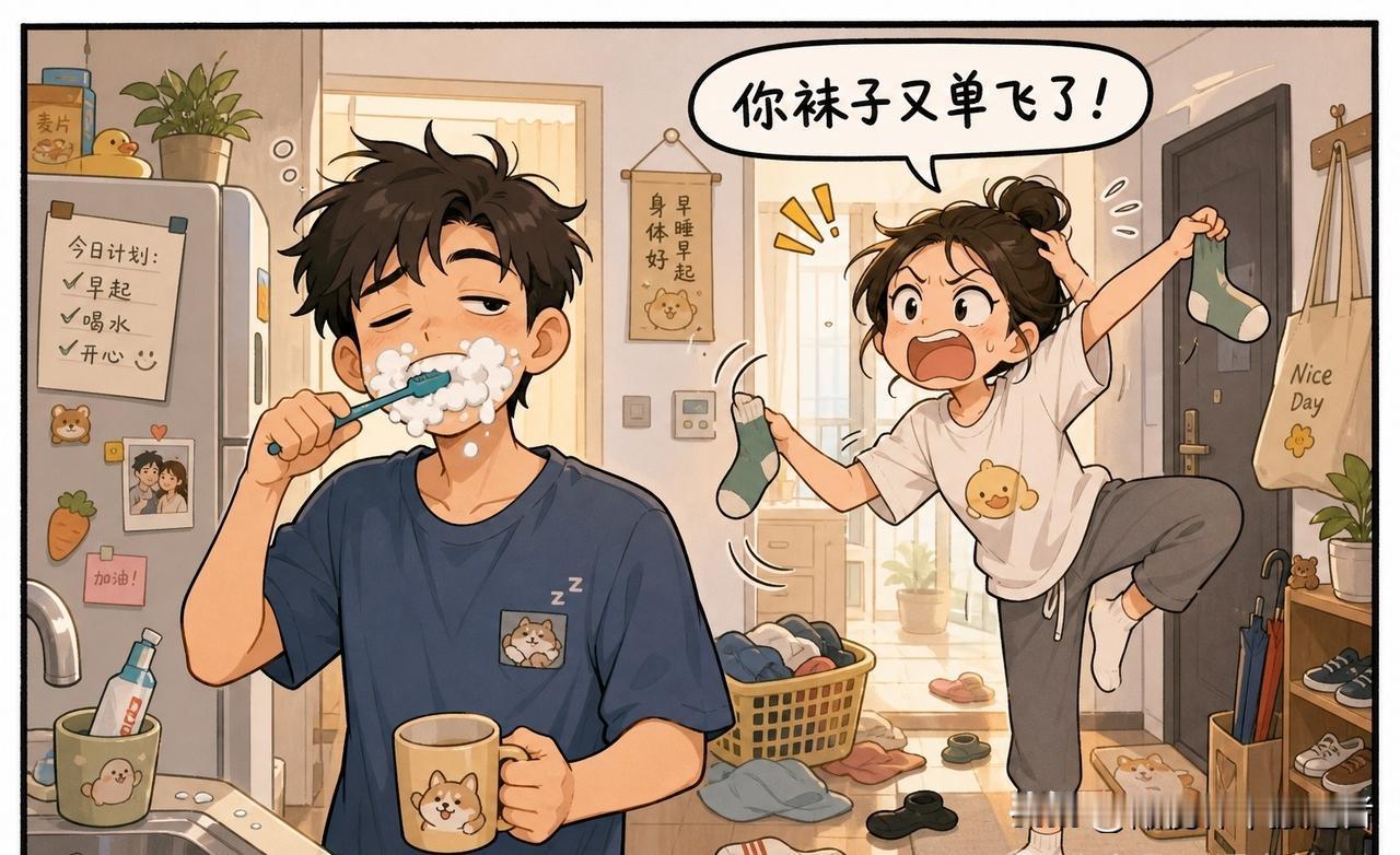 趣味漫画：褪去热恋的新鲜感，剩下的全是琐碎日常，好在身边这个人，怎么相处都觉得有