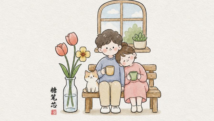 两个人在一起, 像一个人一样自在