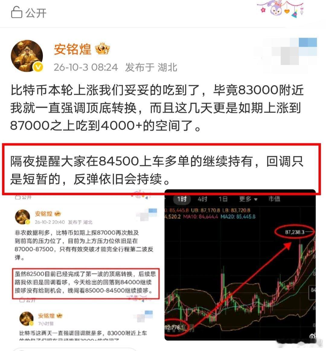 比特币，多单吃到900点空间，84500到不5400，900点，周末两天波动有限