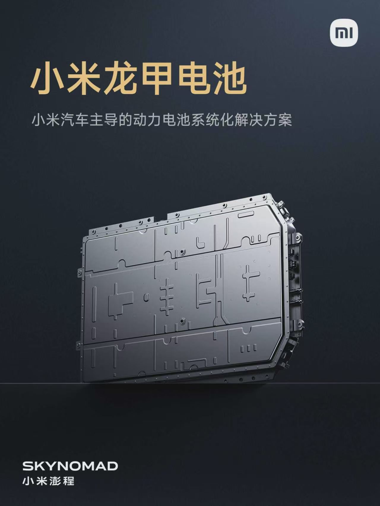 小米龙甲电池体系，小米负责产品定义，小米主导电池包的设计开发，小米参与电芯的设计