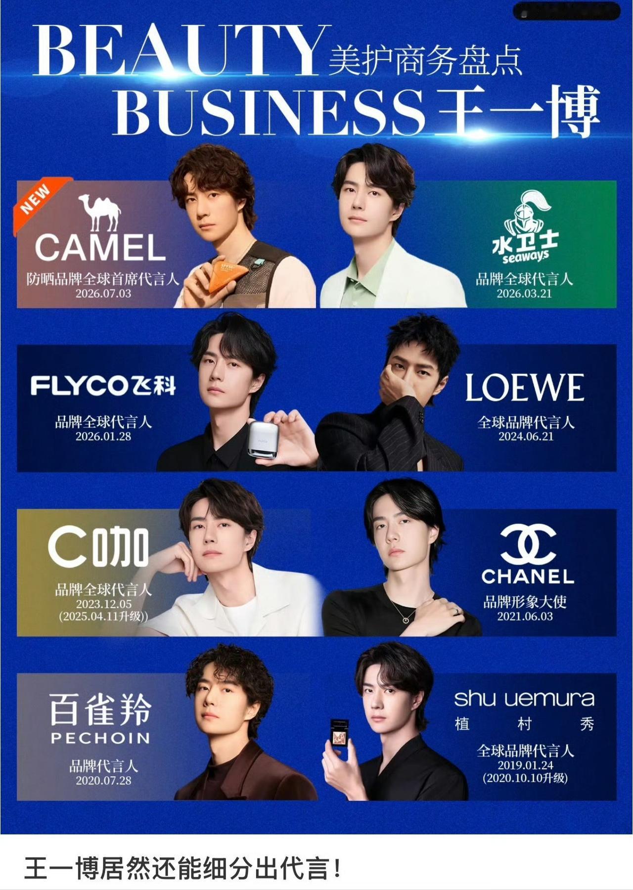 “王一博居然还能细分出代言！”因为他是王一博啊，那就没有什么不可能了[墨镜]