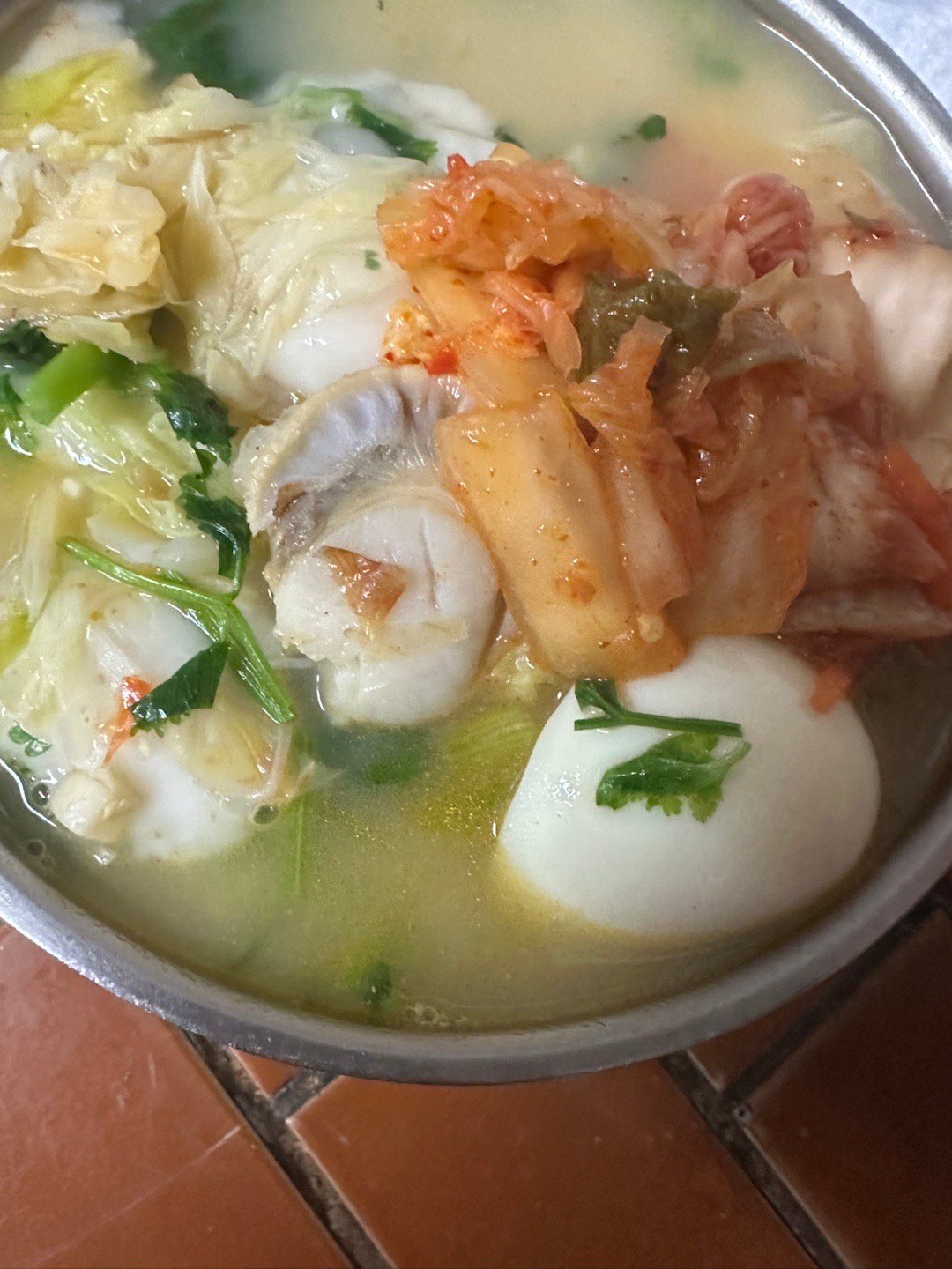 每日一餐分享今日早午餐，之前糯米饺没吃完，拿出来加些青菜，跑去妈妈菜园摘香菜，加