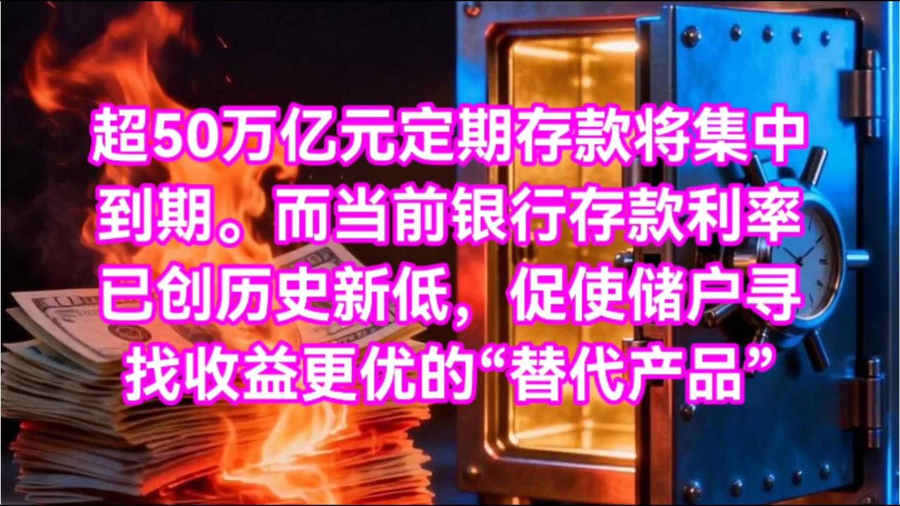 超50万亿定期存款到期，银行低利率催生“替代产品”