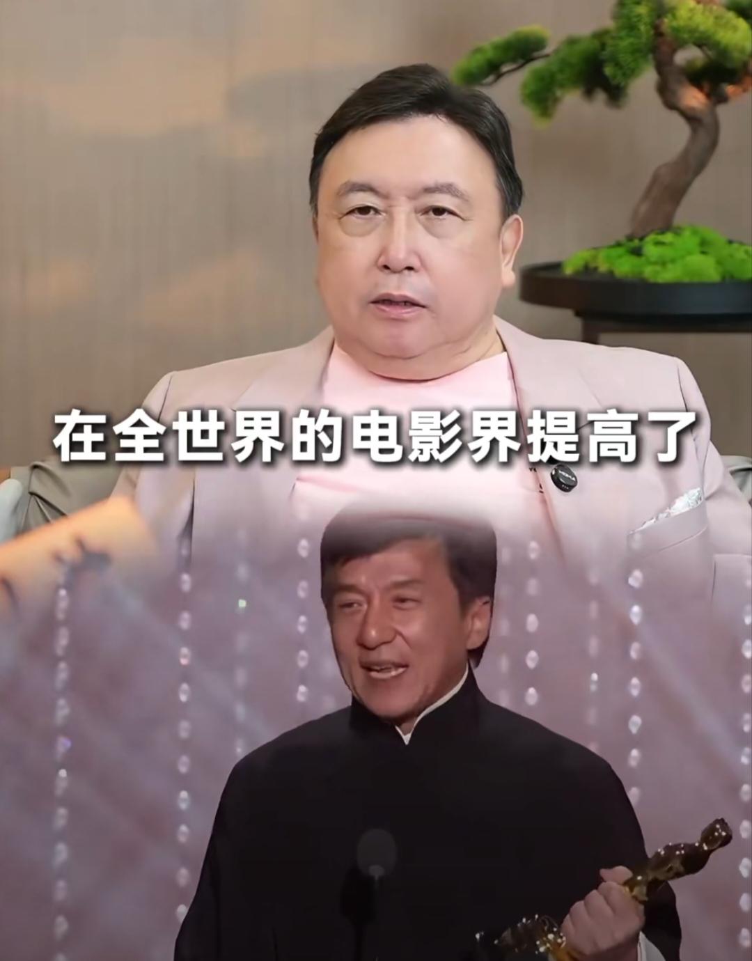 王晶谈到成龙和李小龙的区别，他说成龙把华人在电影圈的地位提高了。王晶表示李小龙是