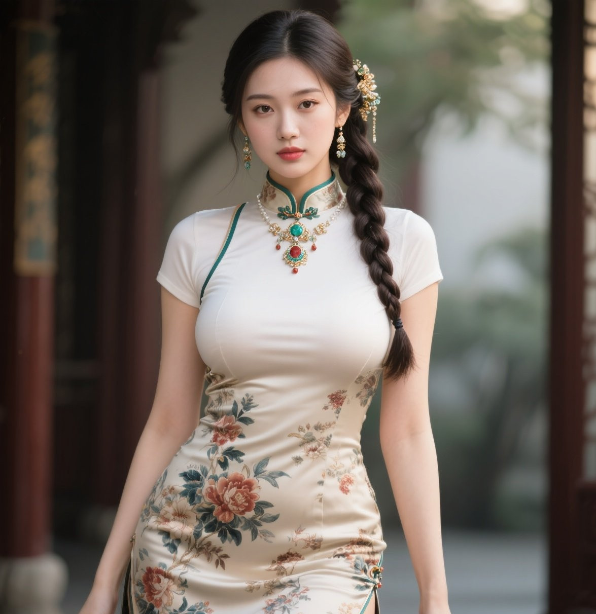 丰腴少妇旗袍舞，婀娜多姿韵如故
