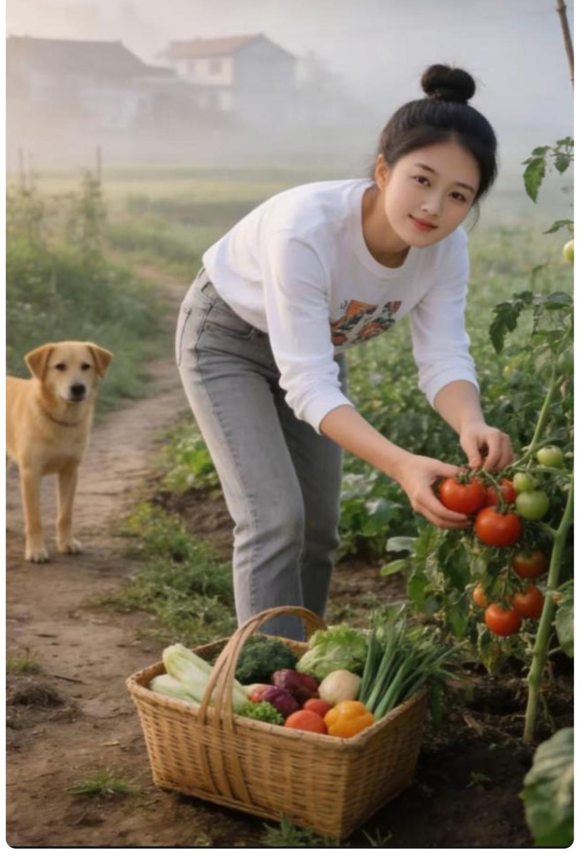 感受摘柿子暑期放假回农村，就住二姨家。我和二姨从小就好。她有什么好吃的都挂着我