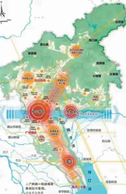 在广州问“市中心在哪”，能吵出三种答案。小区门口下棋的张伯敲着棋子说：“越