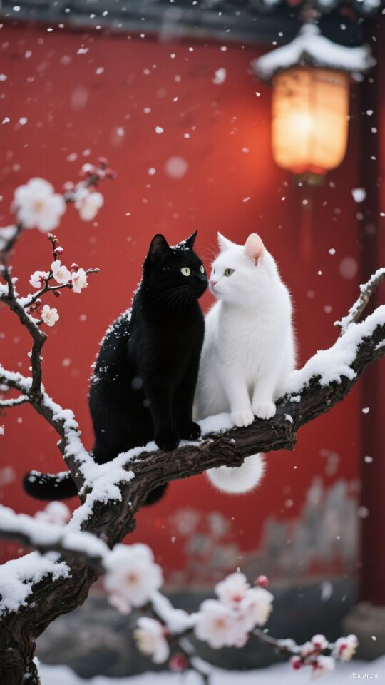 这对古风猫咪应该叫“玄猫”和“玉猫”吧？
