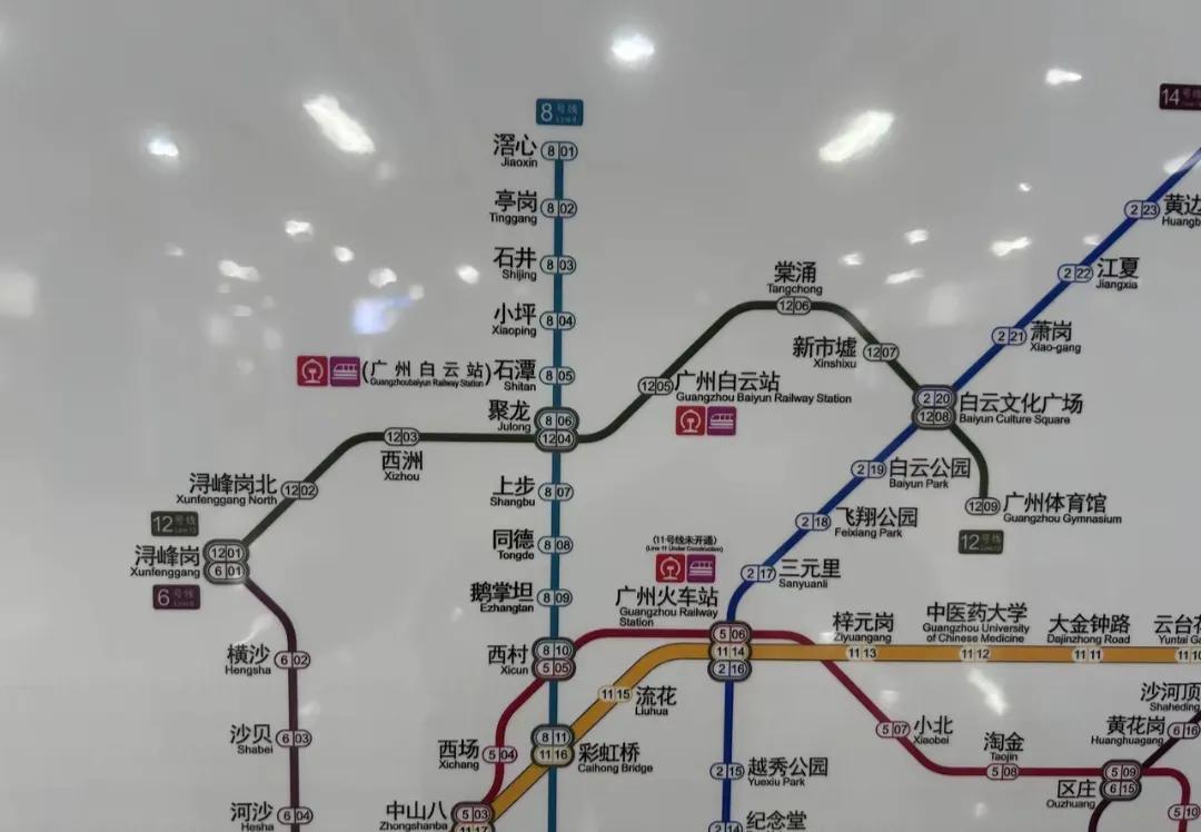 广州地铁线路图指示能否更加清晰？近期，广州地铁十号线、十二号线（东、西段