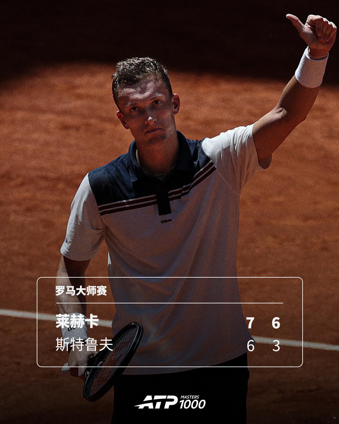 莱赫卡、鲁德会师32强💪ATP1000罗马大师赛第二轮，11号种子莱赫卡以7