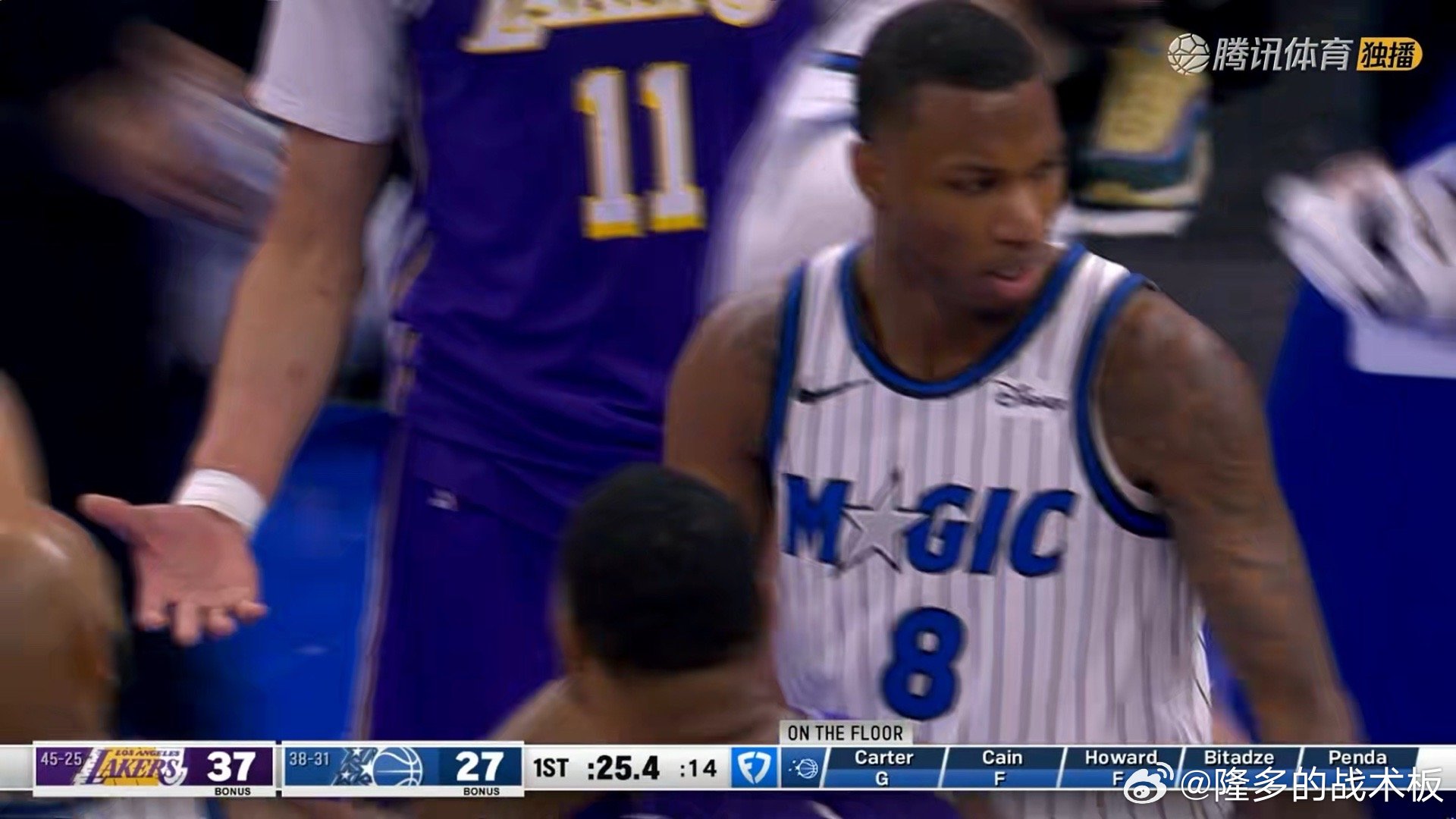 魔术内线还是难顶啊湖人vs魔术