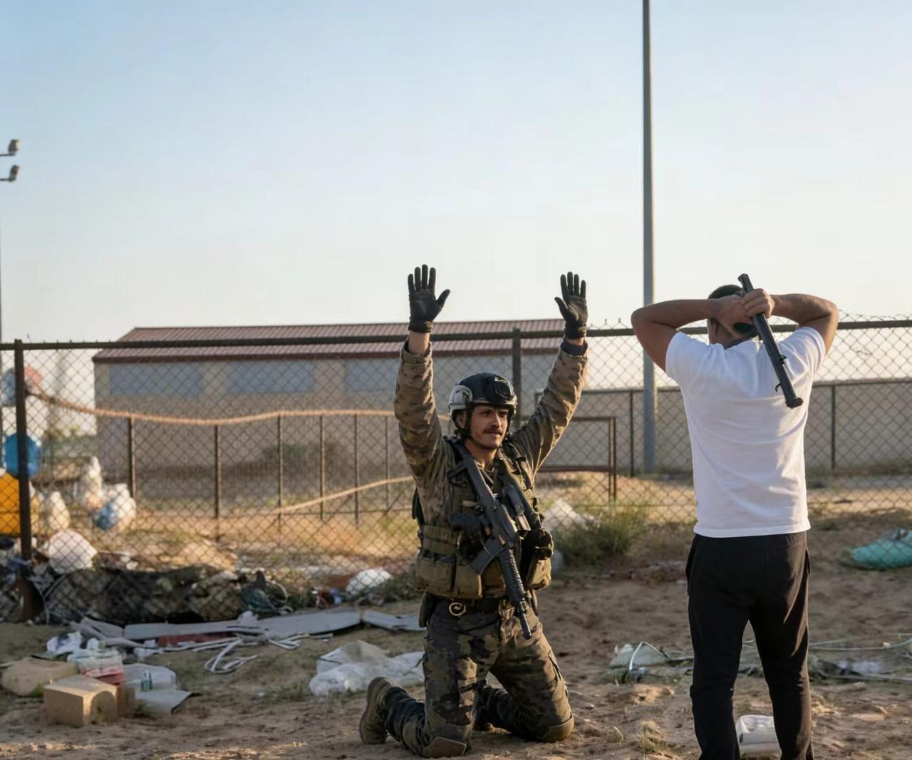 从跪姿看，美国军人其实很害怕，他们真的不想打仗，但不打，要坐牢，即便不坐牢，没工