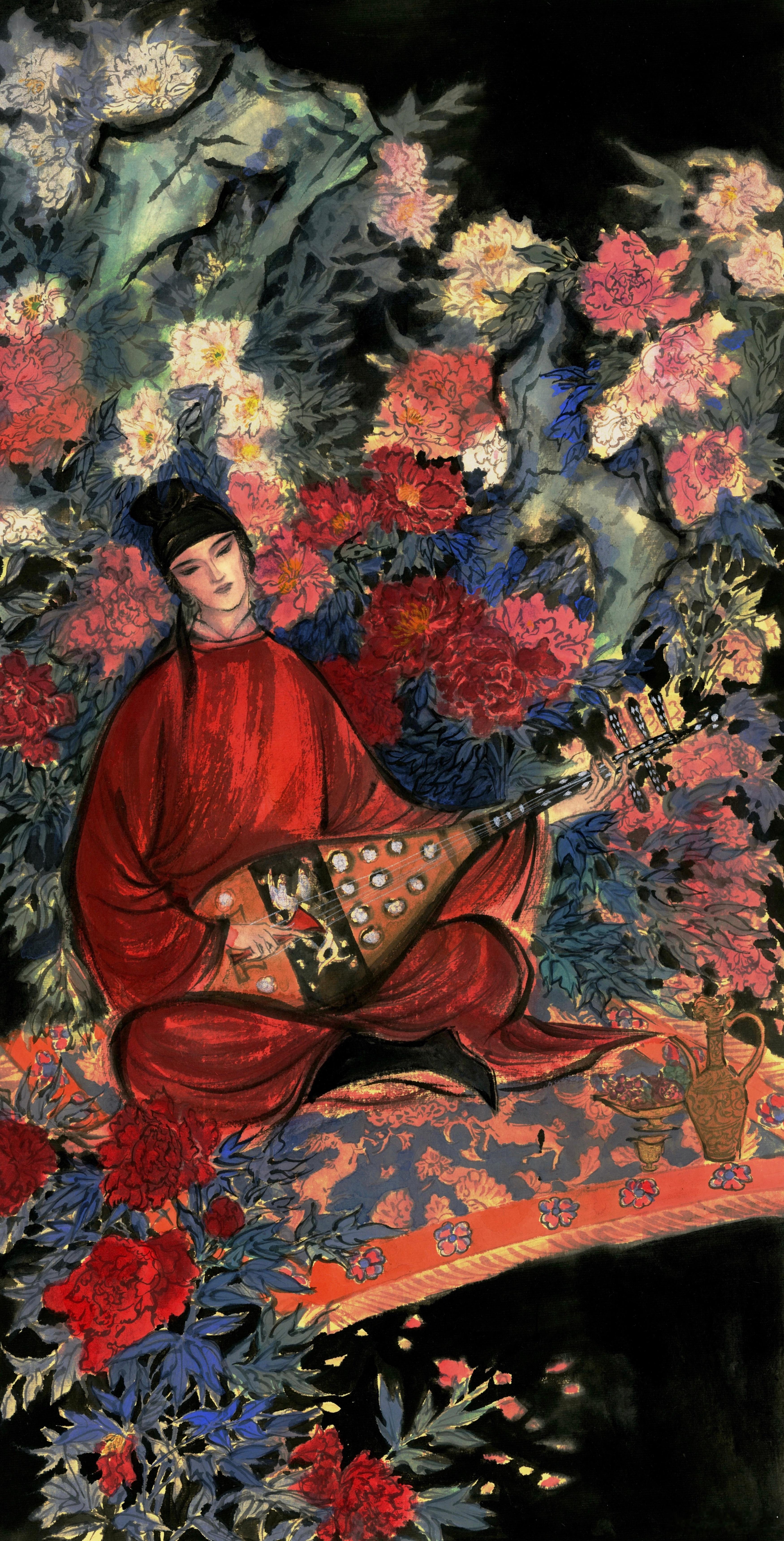 oc十二花神画完一半了发一下刚刚忘记点原图了，误伤致歉牡丹，荷花，玉簪，桂花，
