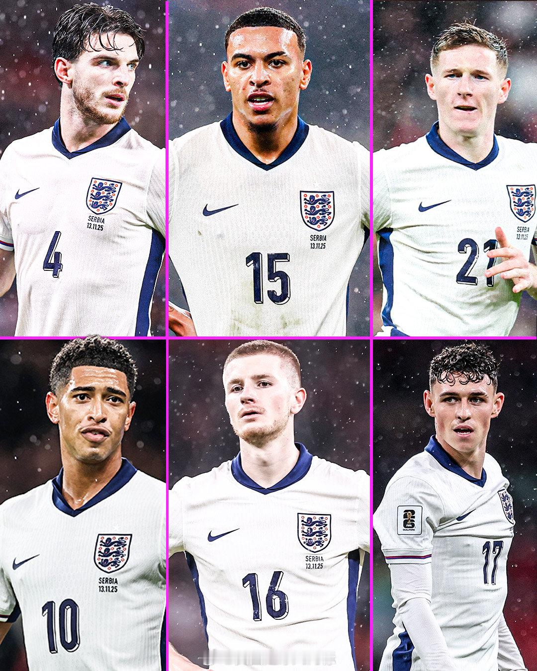 【英格兰三中场的选择】不管是433的三中场，还是4231的双后腰单前腰，以下6名