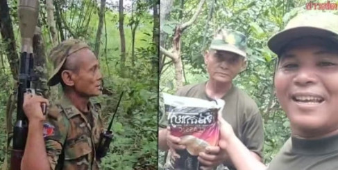 柬埔寨王家军就这种士兵上战场，看小区大门都嫌弃太老了。1名柬埔寨中士老兵获得了战