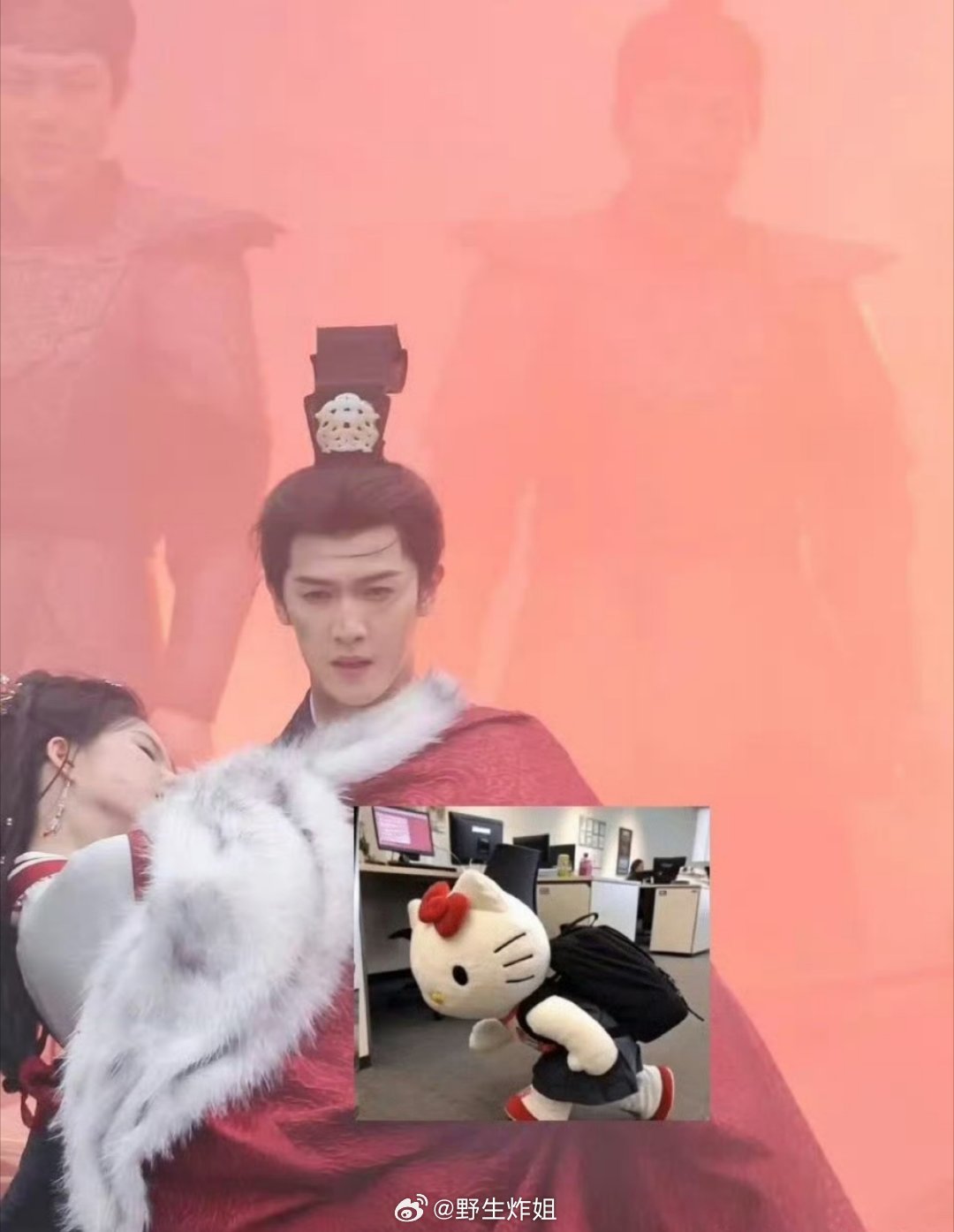 李昀锐战损妆造抱刘些宁这个路透好有cp感啊