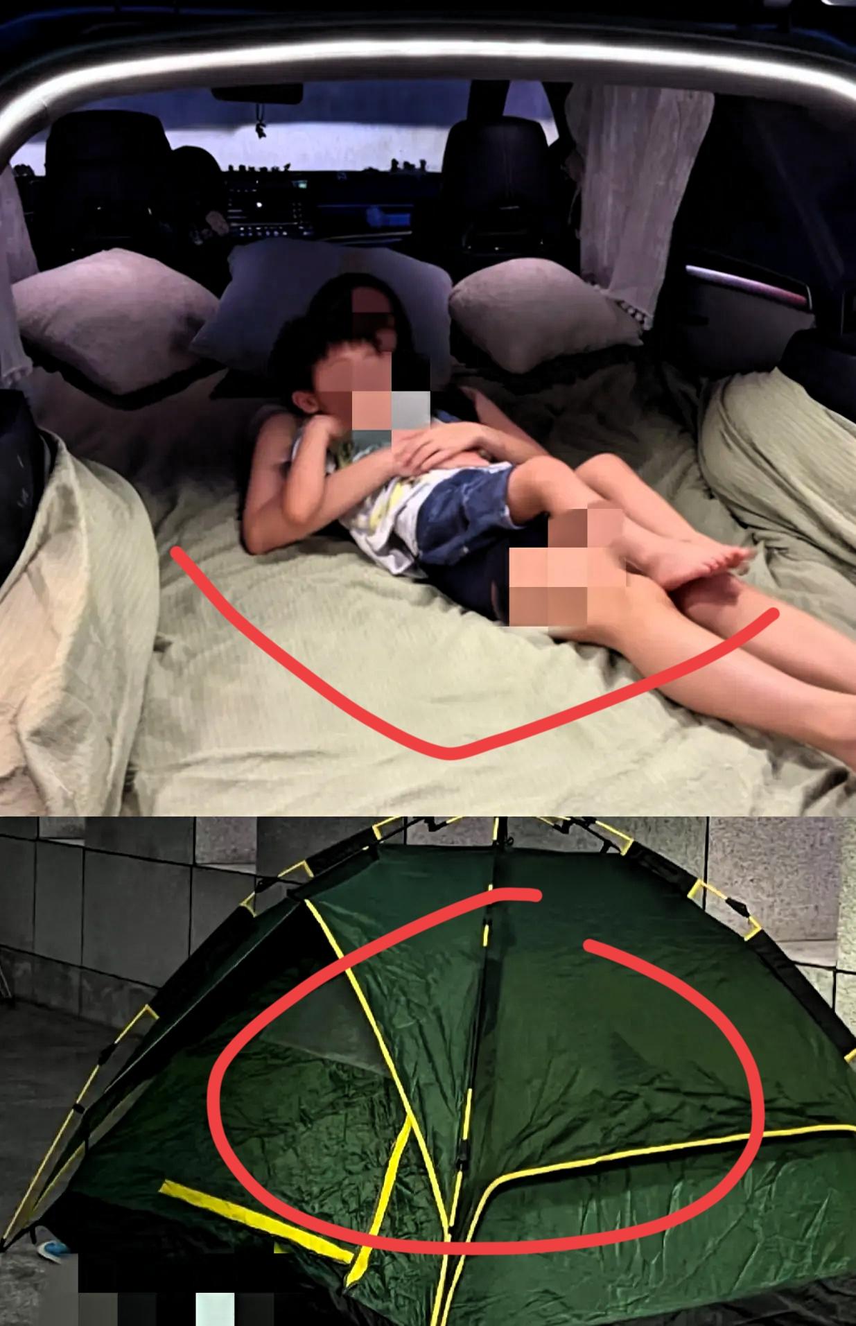 酒店涨价，游客直接“自带帐篷”，这届旅行者太会过日子了！这位网友一家三口5