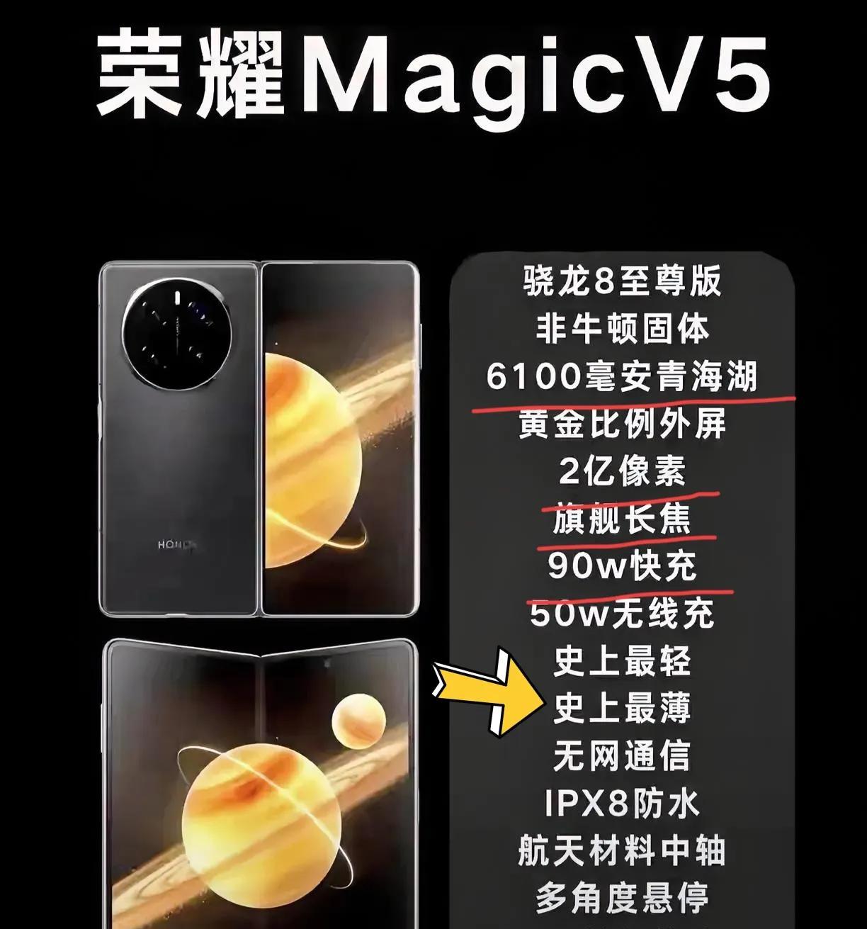 荣耀MagicV5的配置提前看，这次的升级真不少首先