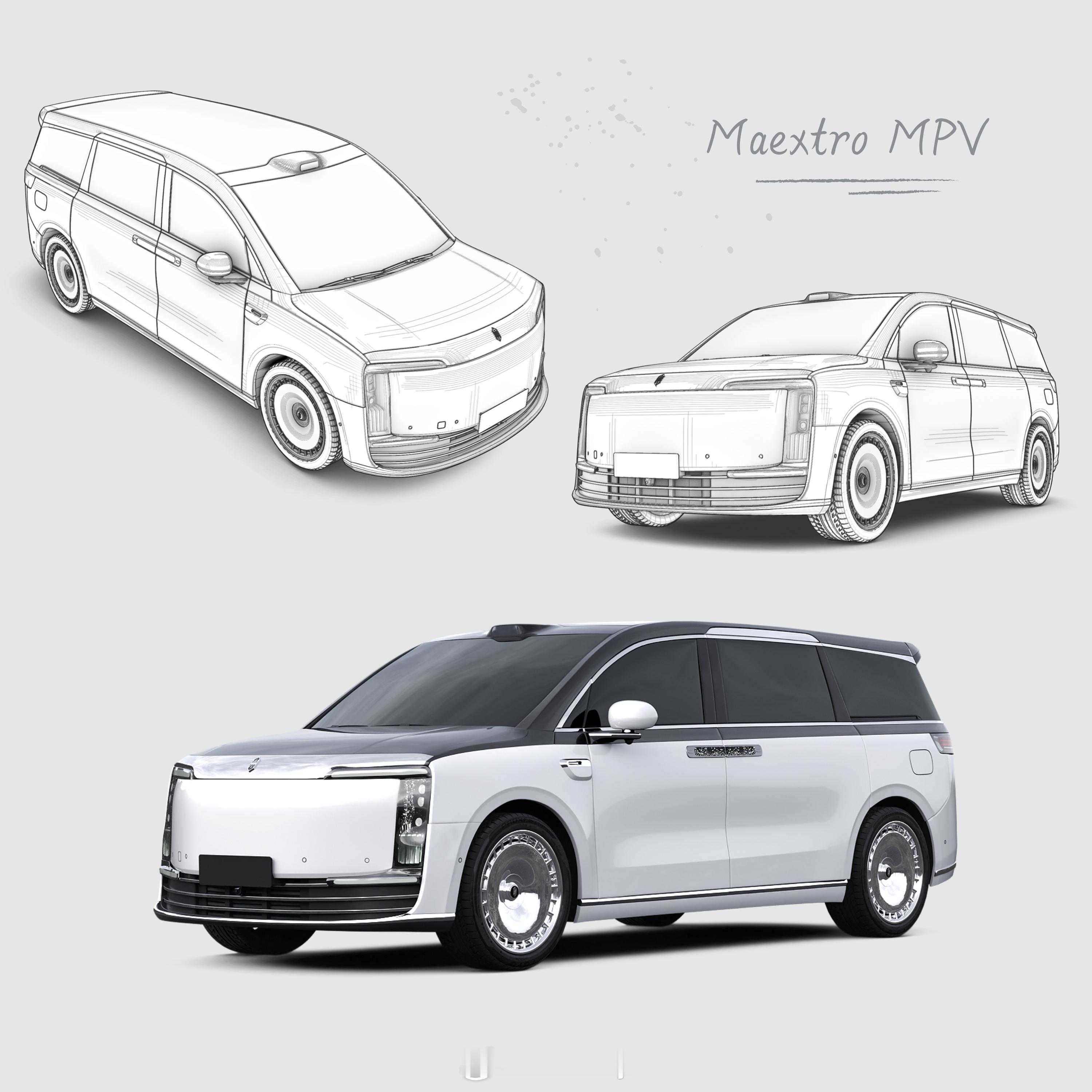 尊界MPV假想图，大家觉得这个外观设计够不够尊？尊界新能源汽车