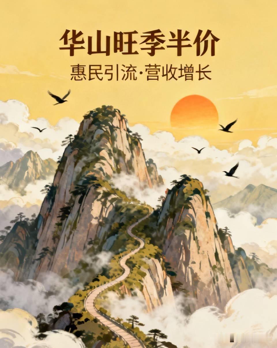 旺季也半价！华山降价不是亏本，这笔账算得太精明很多人都好奇，华山旺季为啥直接