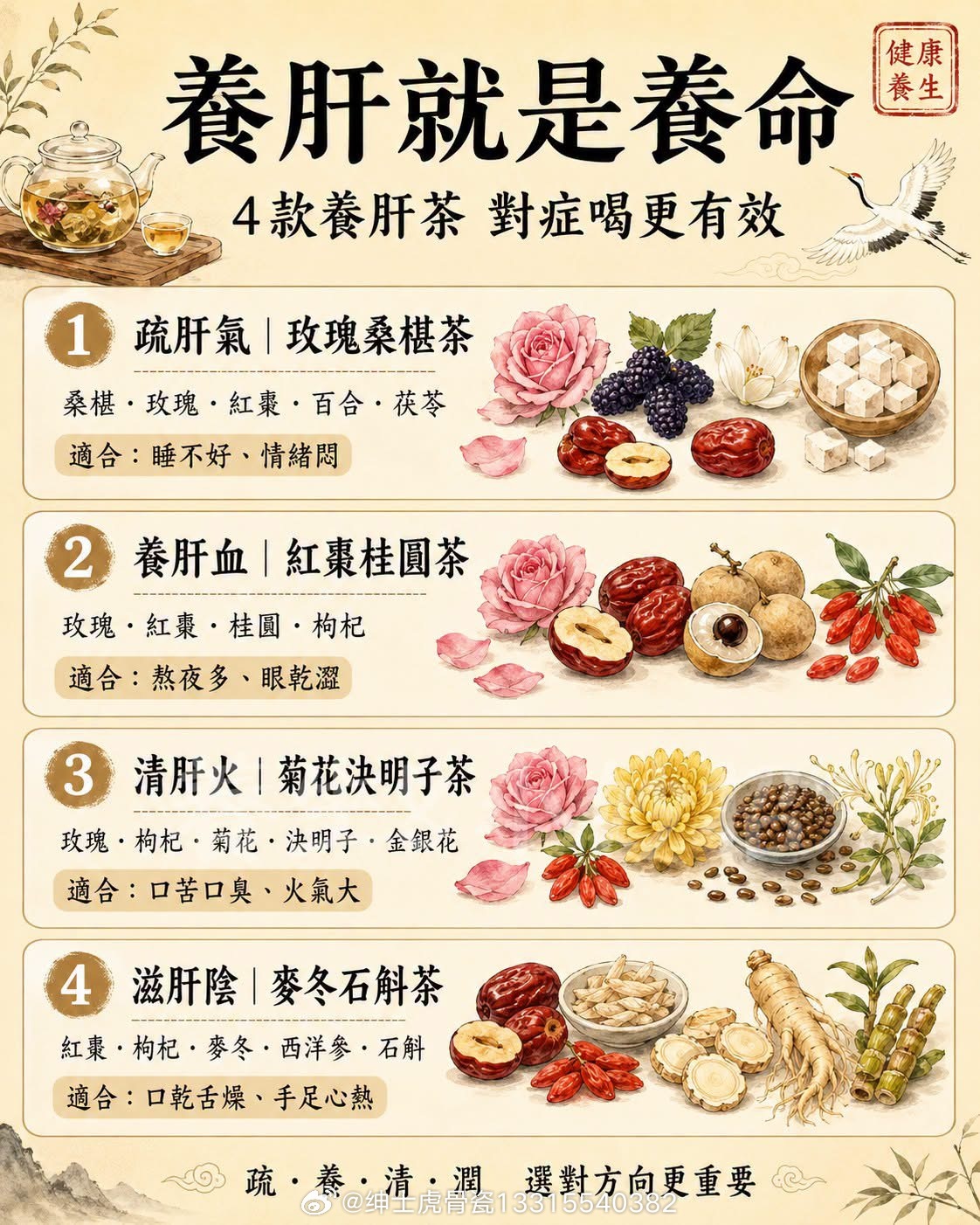 肝若一直累，人也容易跟著疲倦、煩躁、睡不好。🌿中醫調養不只講「補」，更重視疏、