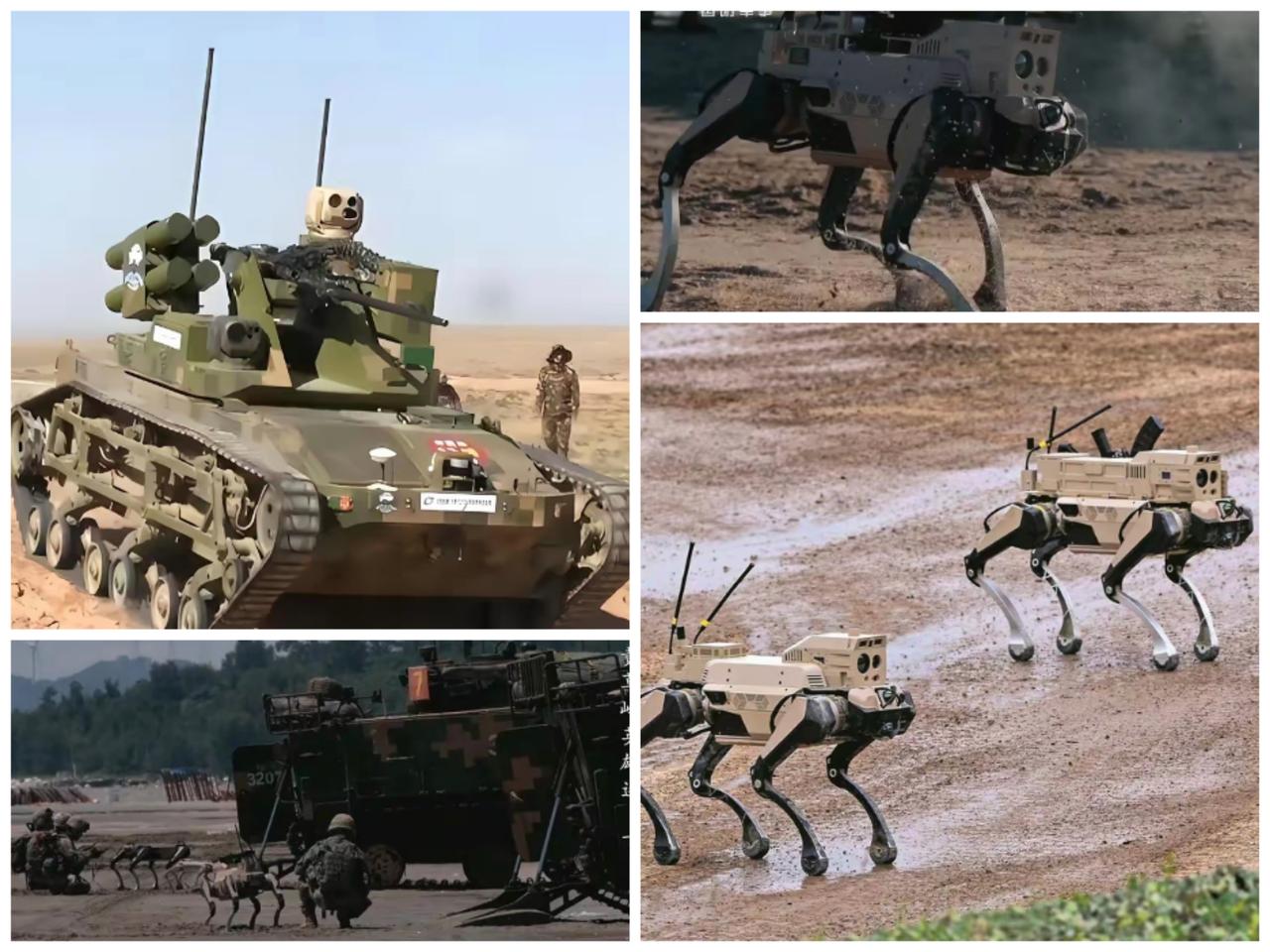 解放军让机器狼冲滩，说明人海战术升级了，让士兵当先锋敢死队即将成为过去，取而代之