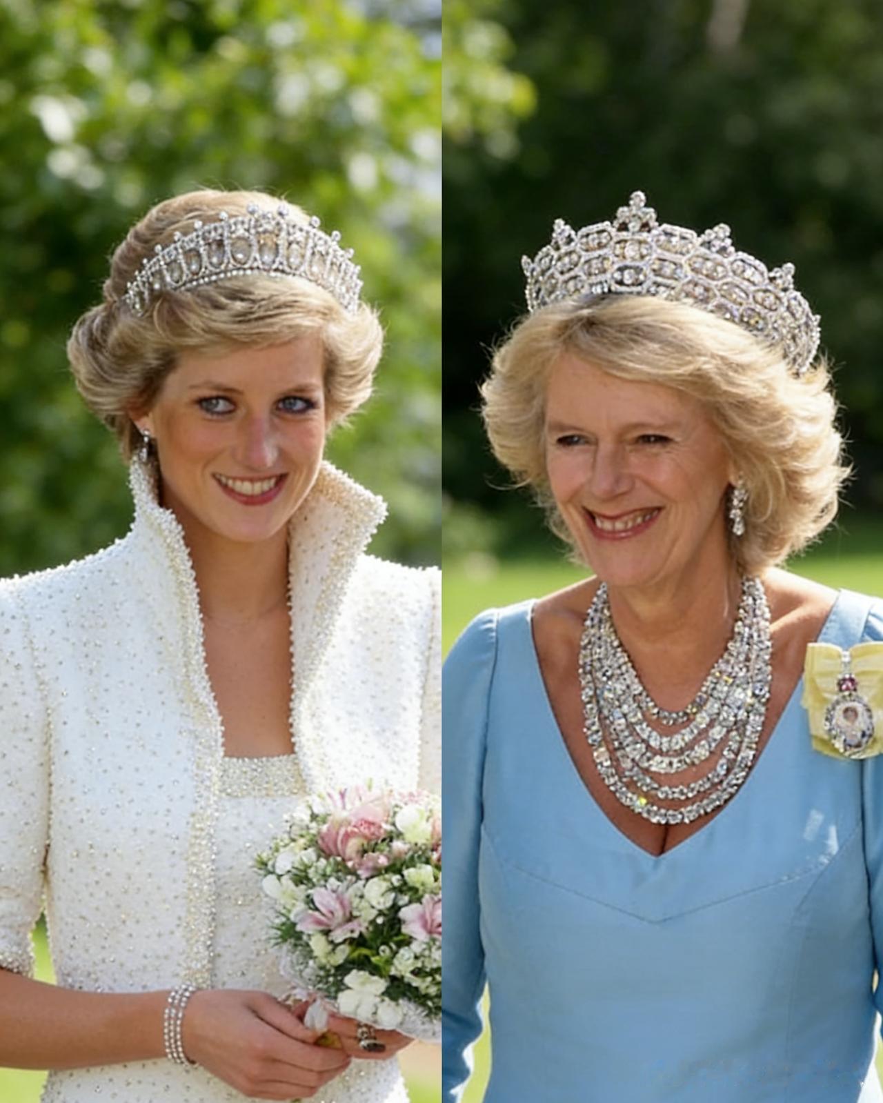 很多人都说我老是拿卡米拉现在的照片和年轻的黛安娜王妃想比，那我今天就公平一点，把