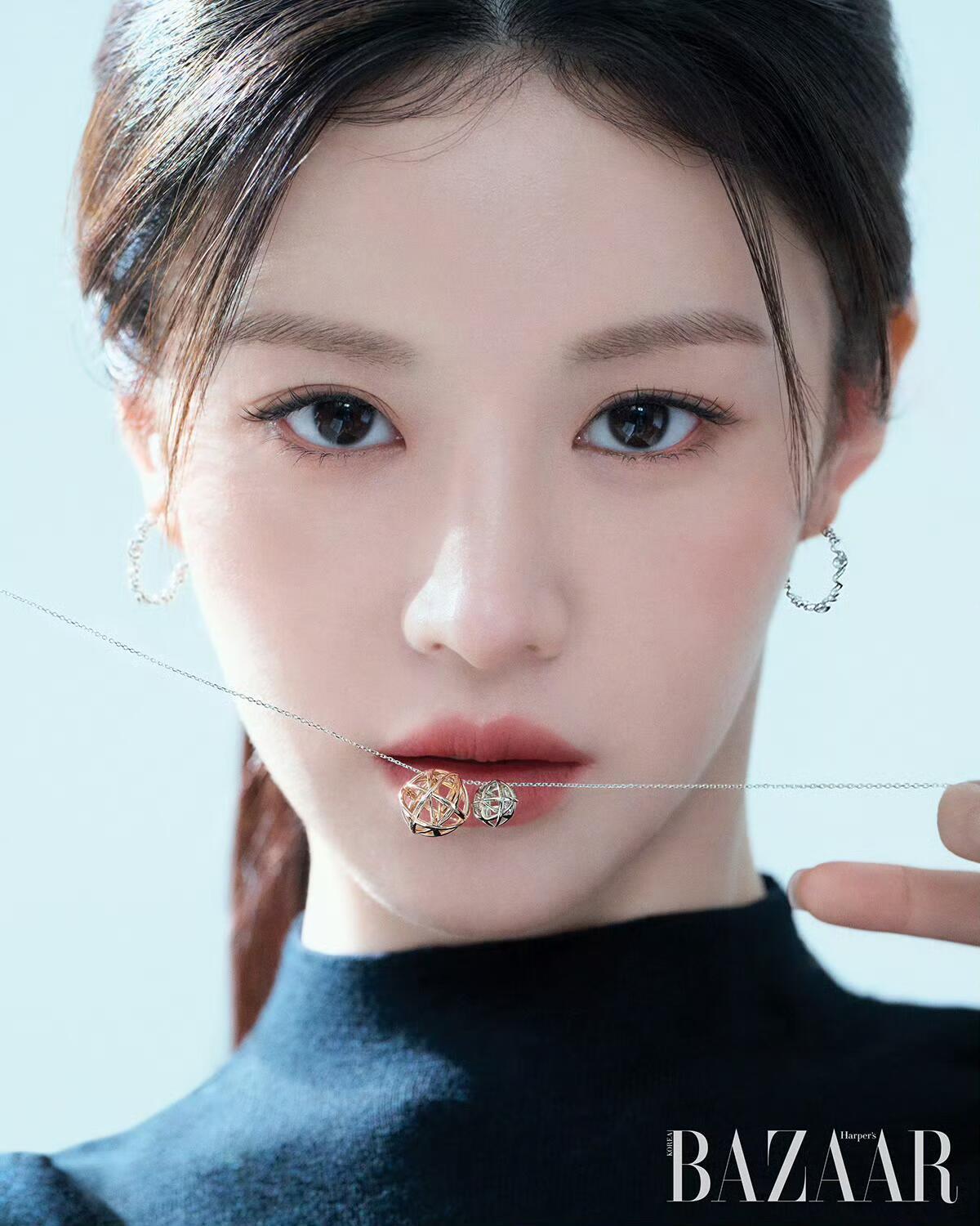 高允真×Harper'sBAZAARKorea💍🌟谁懂图1这条粉色抹