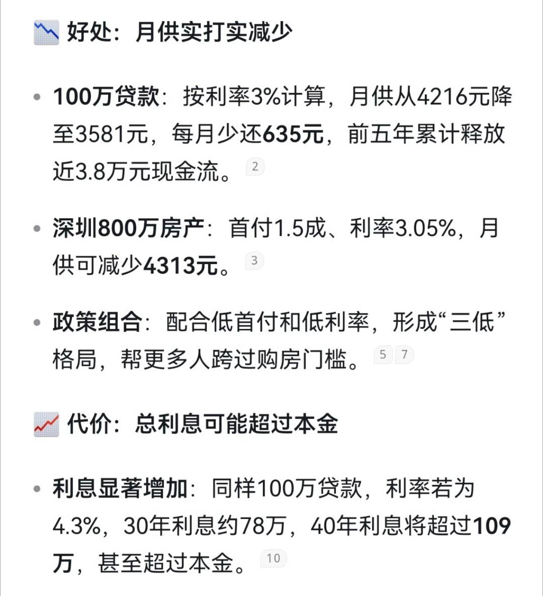 房贷期限延长月供能降多少看了下，好像也没有降低多少按100万计算，3%利率情况下