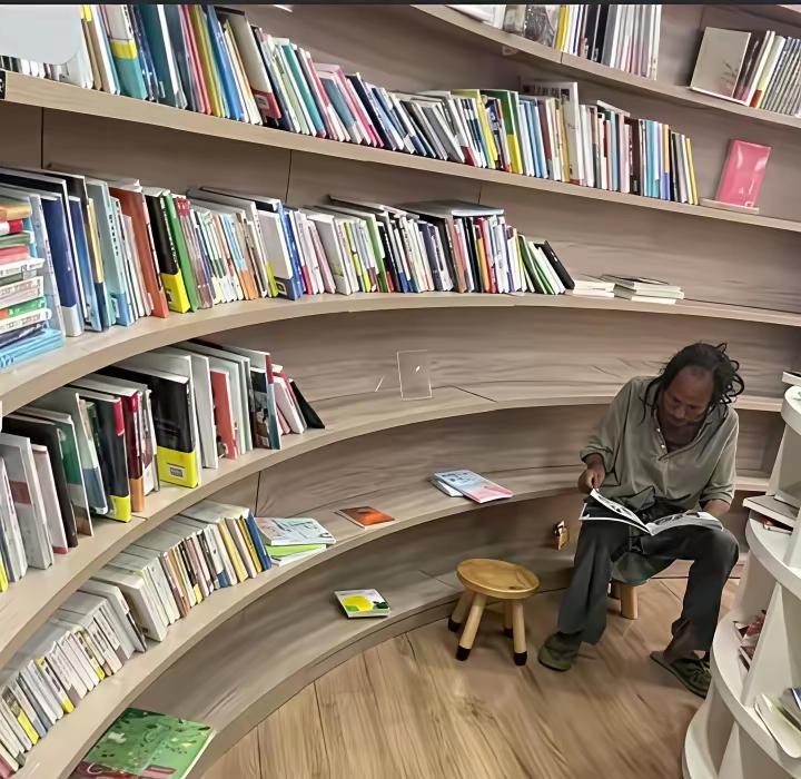 为杭州图书馆点个赞！难道流浪汉就无权进图书馆了？