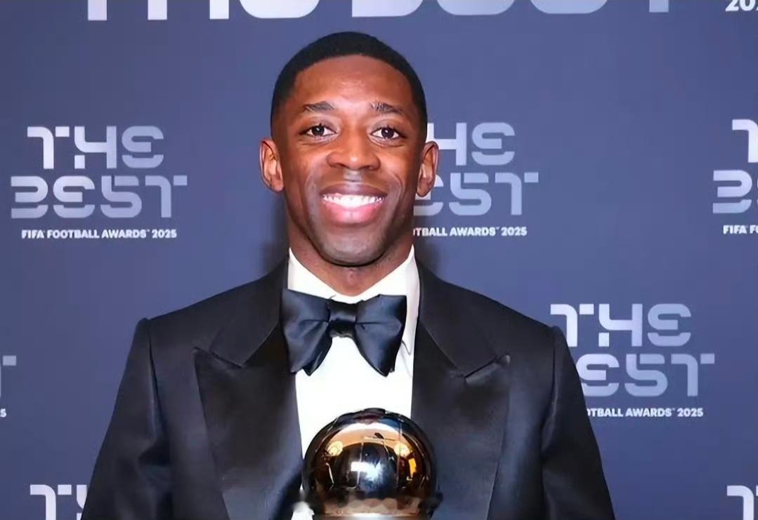 登贝莱包揽2025两大个人荣誉，90后首位金球奖+年度最佳2025国际足联颁奖典