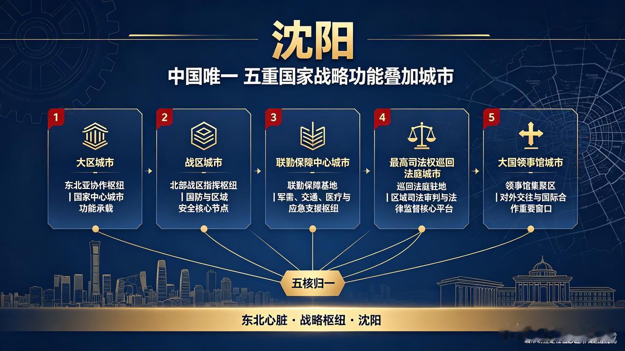 中国唯一五重国家战略功能叠加城市这就是沈阳沈阳一直都是国家战略重点城市大区+